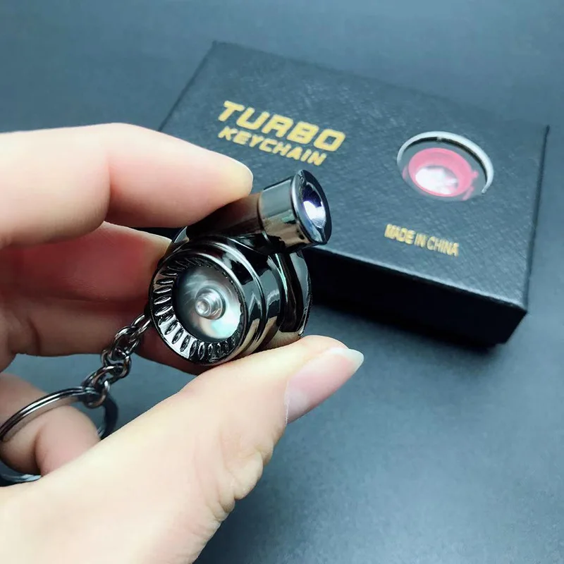 

JDM USB Rechargeable Turbocharger Turbo Keychain Creative Glare Mini Flashlight with Sound Keychain