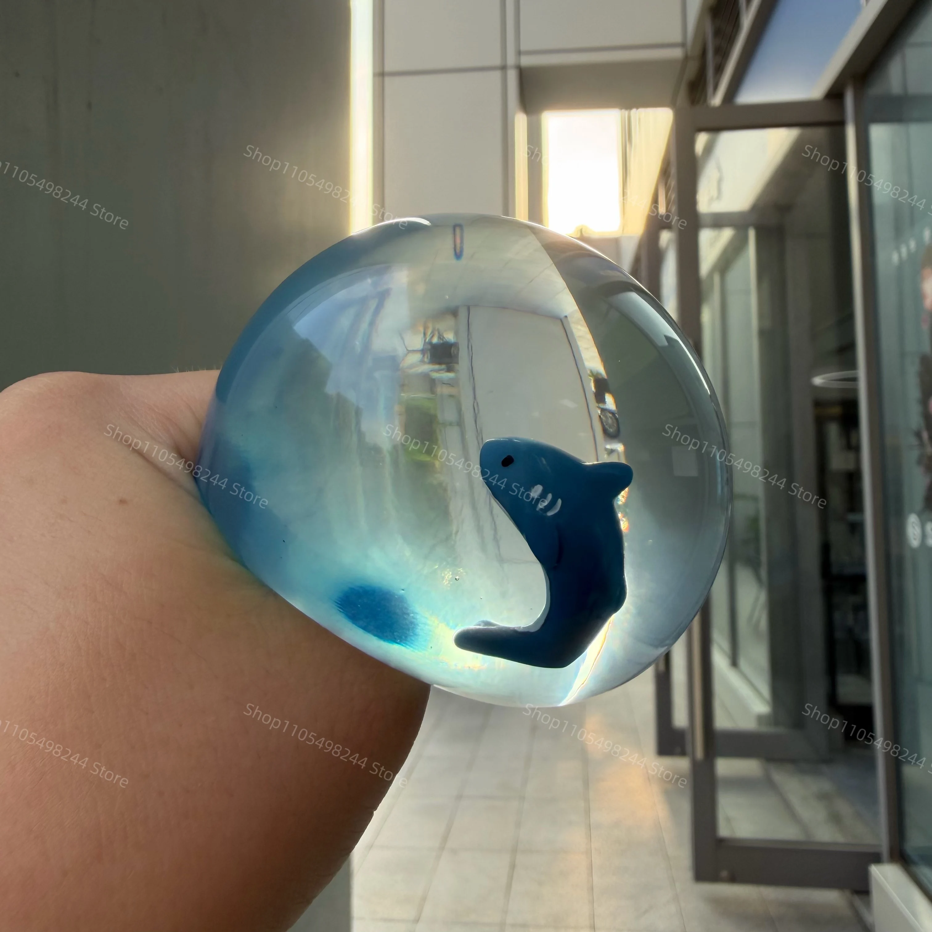 Slow Resilience Glitter Shark Dumpling Squishy Mini Steamed Stuffed Bun Pinch Fidget Toy Soft Squeeze Stress Relief Toy - view 5