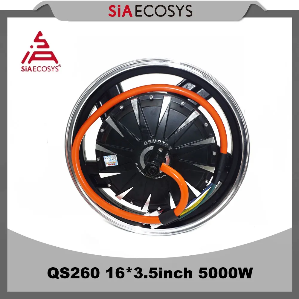 QSMotor 16*3.5inch 5000W 260 V4 Hot Sale BLDC In Wheel Motor Dual Shaft Hub Motor For Electric Scooter/ E-Motorcycle