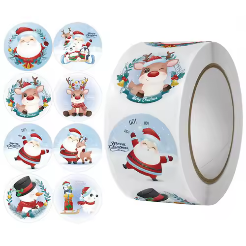 Children's Christmas gift label stickers School teachers commended students reward Self-adhesive Decorative gifts series - Image 37