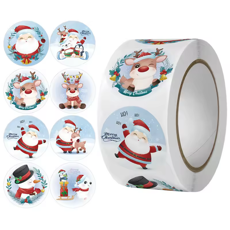 Children's Christmas gift label stickers School teachers commended students reward Self-adhesive Decorative gifts series - Image 37