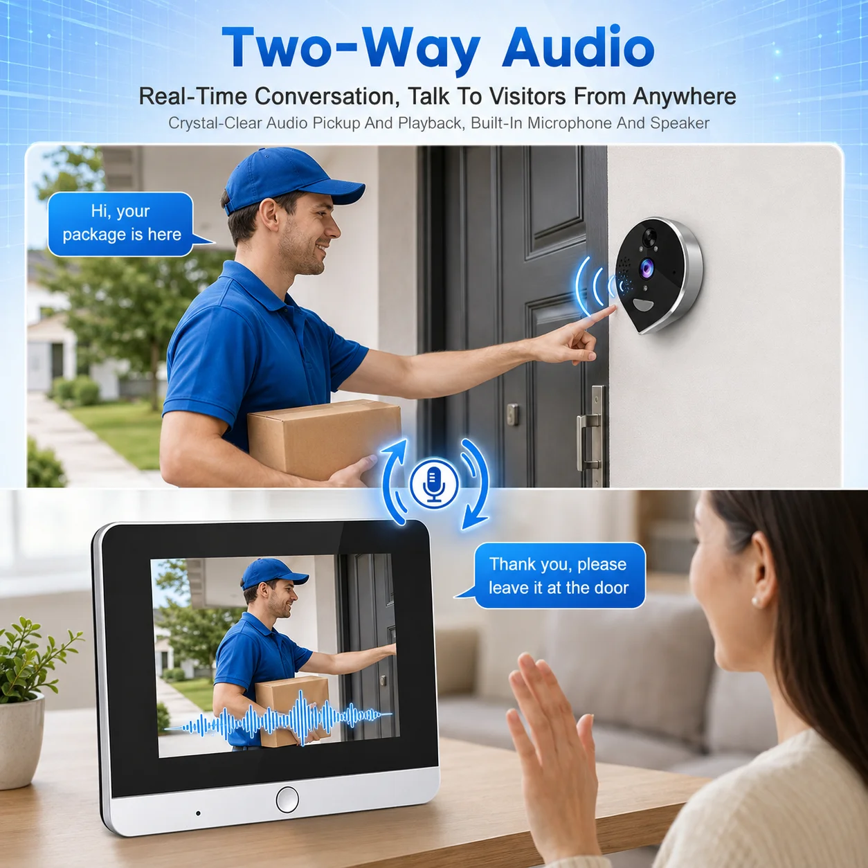 Mirilla Inteligente de 5MP con - Peephole Camera Viewer reseña y precio