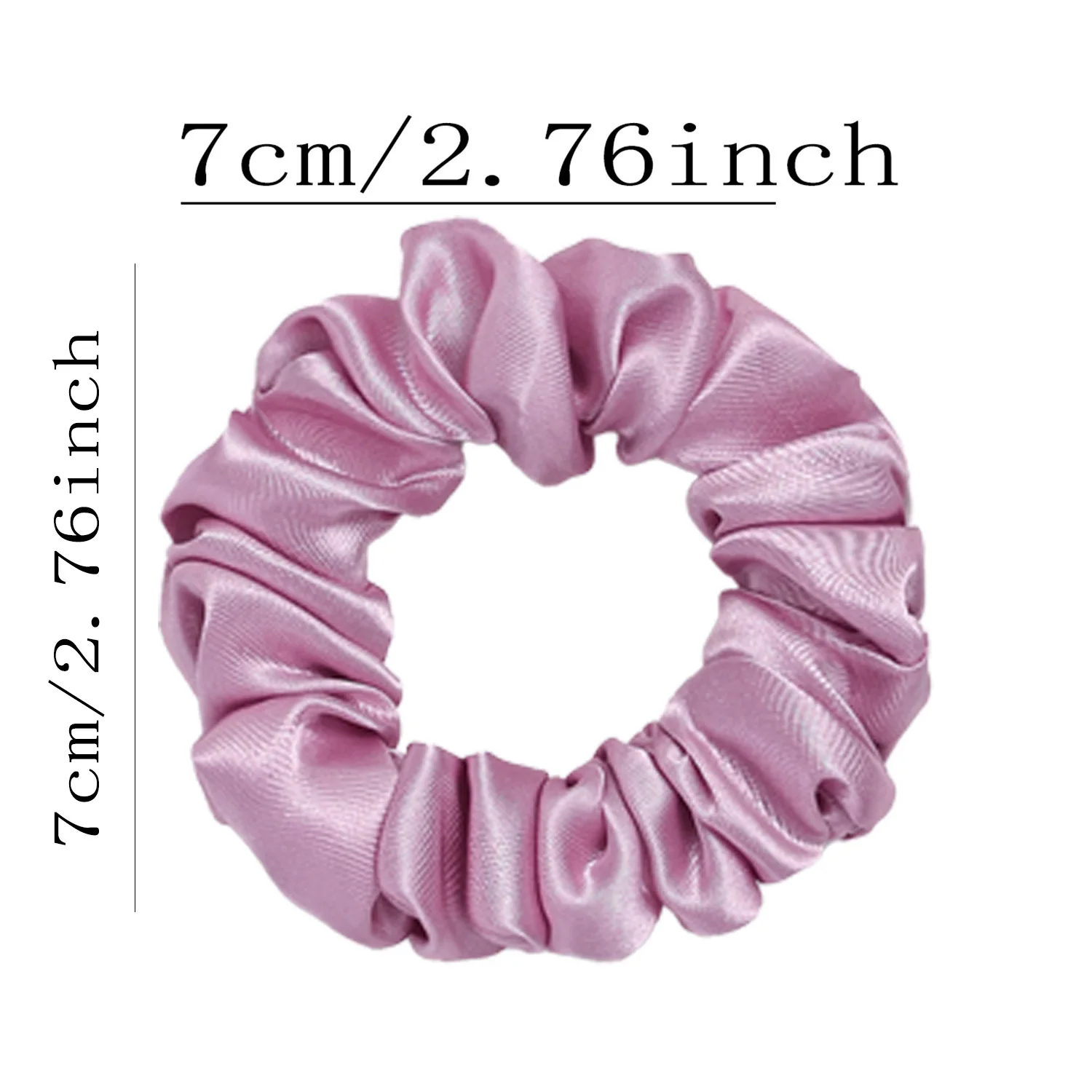 20Pcs Satin Simple Earth Color Ponytail Hair Tie Hair Accessories