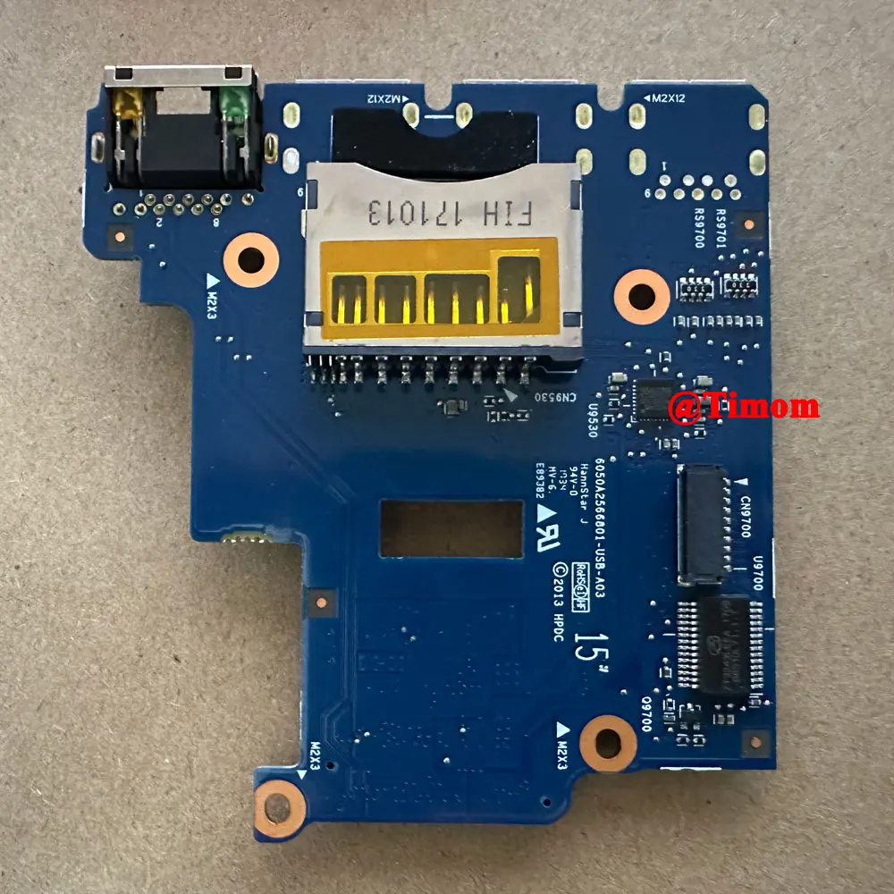 6050A2566801-USB-A03 For HP Probook 650 G1 655 G1 Original New Laptop USB RJ45 LAN Card-reader Network Board 728702-001