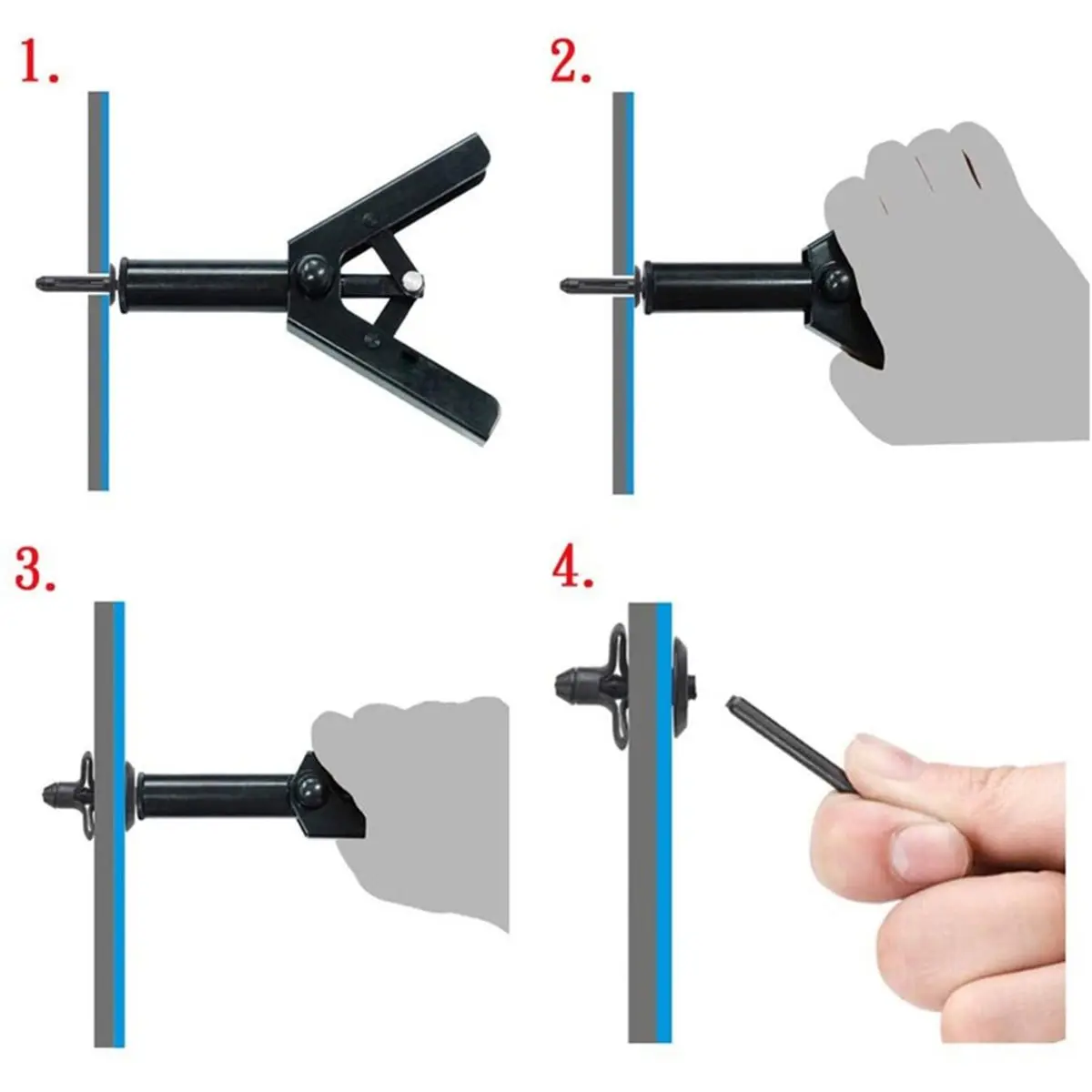 Home Tool 65Pcs Rivet Tools Set Multifunctional Poly Rivet Tools Quick Set Tool for Fastening Car Door Panels & Automotive Trim