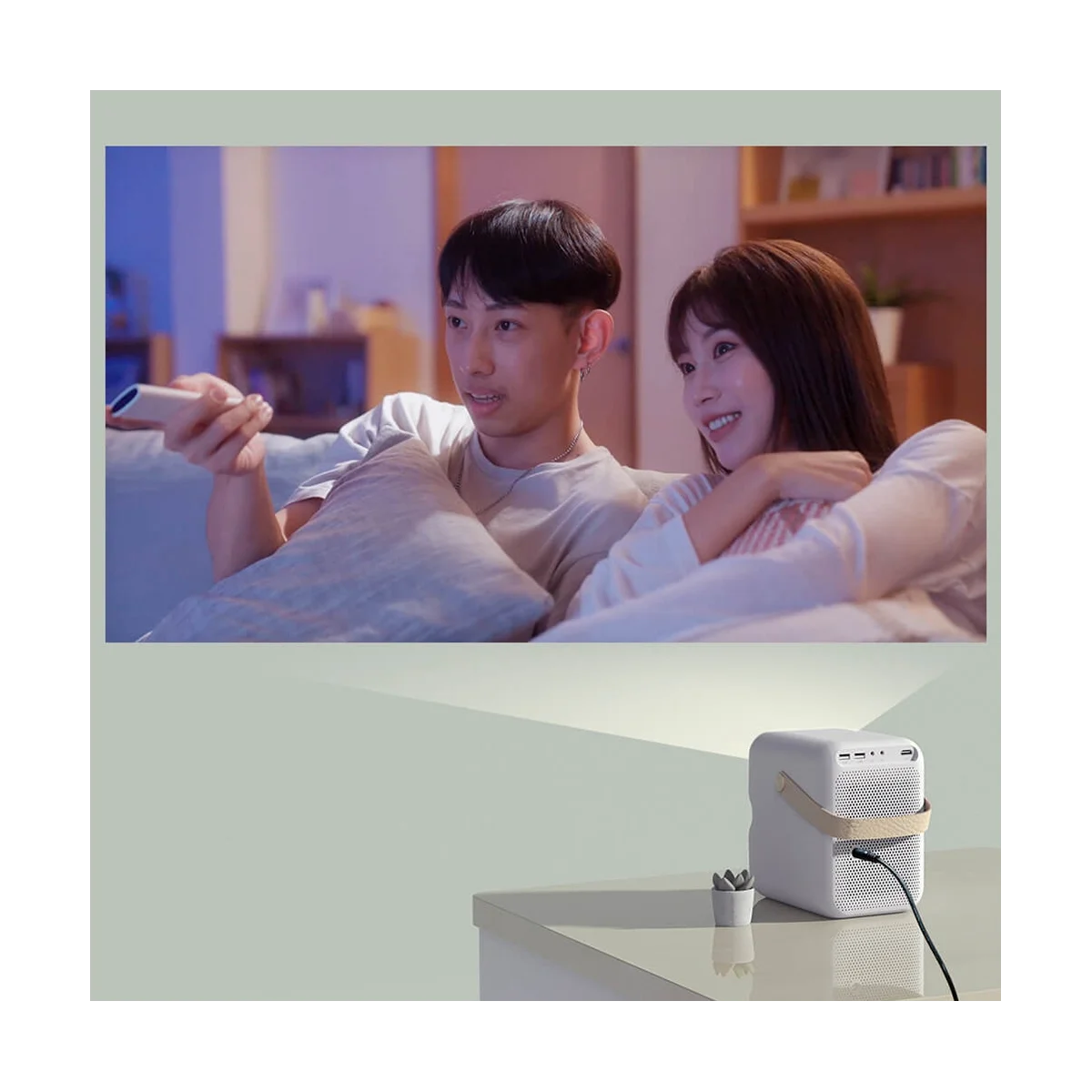 

T6 MAX Projector 4K 1080P Android 9.0 Mini Projector 550ANSI 2+16G 5G WiFi BT5.0 Projector AI Voice EU Plug