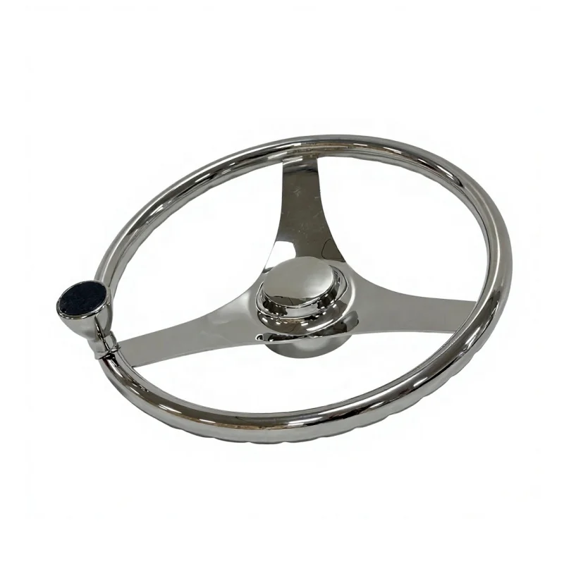3 Spoke Stainless Steel 304 Marine Steering Wheel with Knob