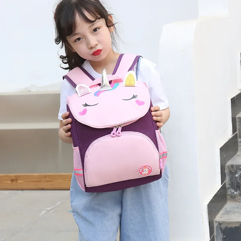 Kindergarten Children's School Bag Cartoon Dinosaur Unicorn Style Backpack School Daily Use Schoolbag