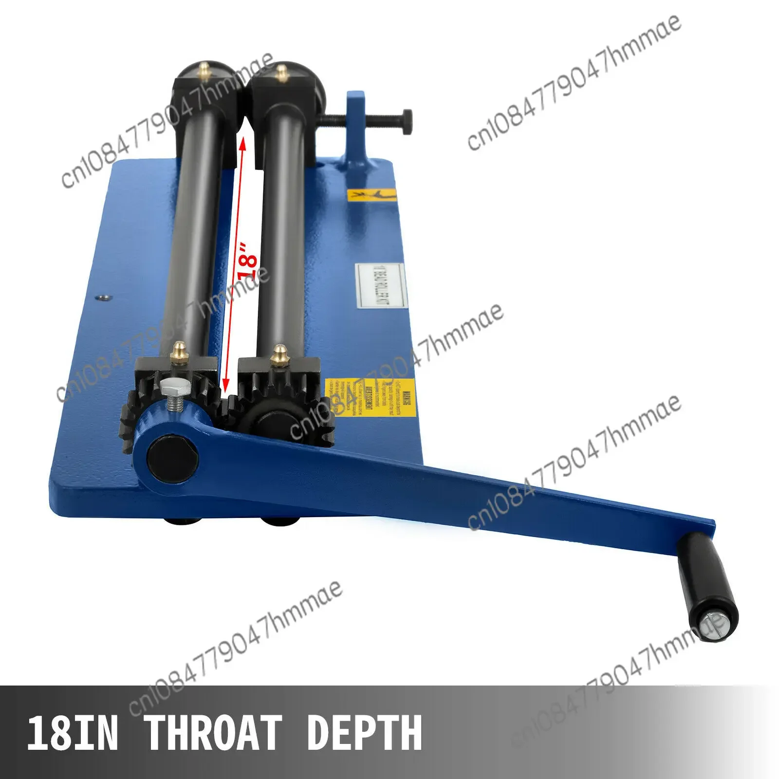 Roller Bending Machine 18 Inch  Sheet Metal Bead Roller with 6 Sets Dies for Producing Strengthening Ribs Throat Depth 45.72 Cm