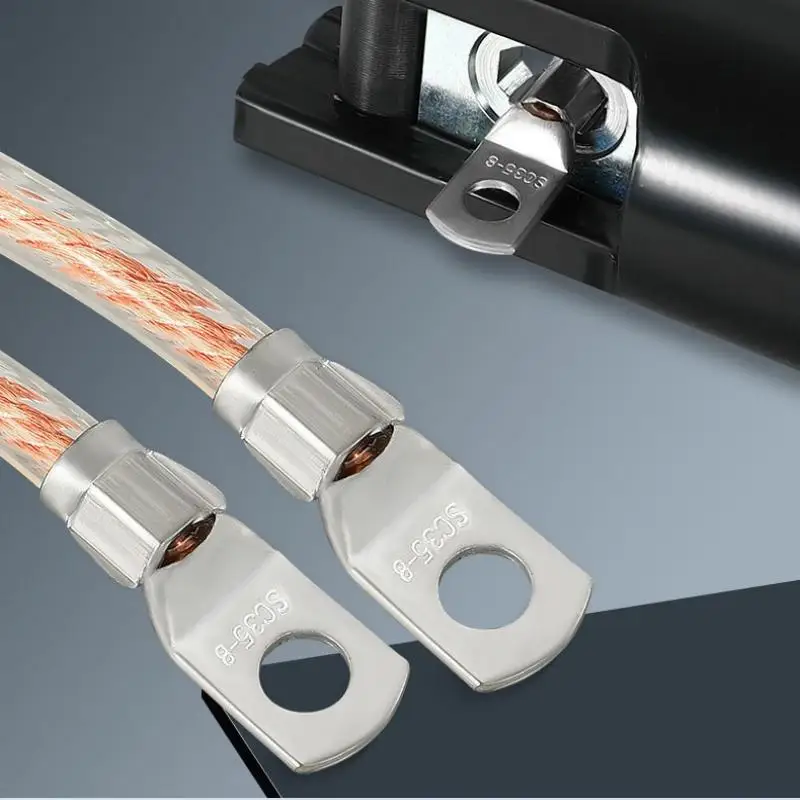 SC Series Copper Cable Lug 1.5-120mm²SC1.5 2.5 4 6 10 16 25 35 70 95 120 Bolt Hole Ring Crimp Terminal Battery Wire Nose Connect