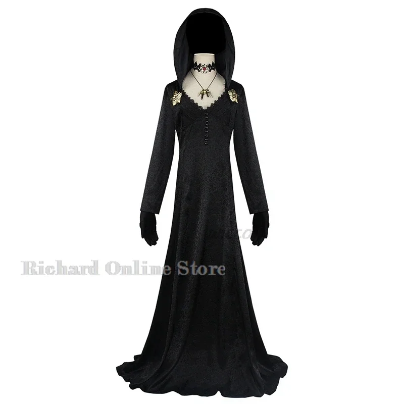 SN88 Game Resident Village Outfit Daniela Vampire Halloween Costume Horror Cosplay Gown Women Scary Carnival Dress Gothic Game E