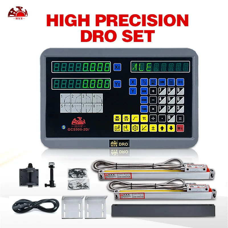 Measuring Dro System 2 Axis Digital Readout with Linear Scale Encoder Scale for Other Machine Tools/horizontal Milling Machine