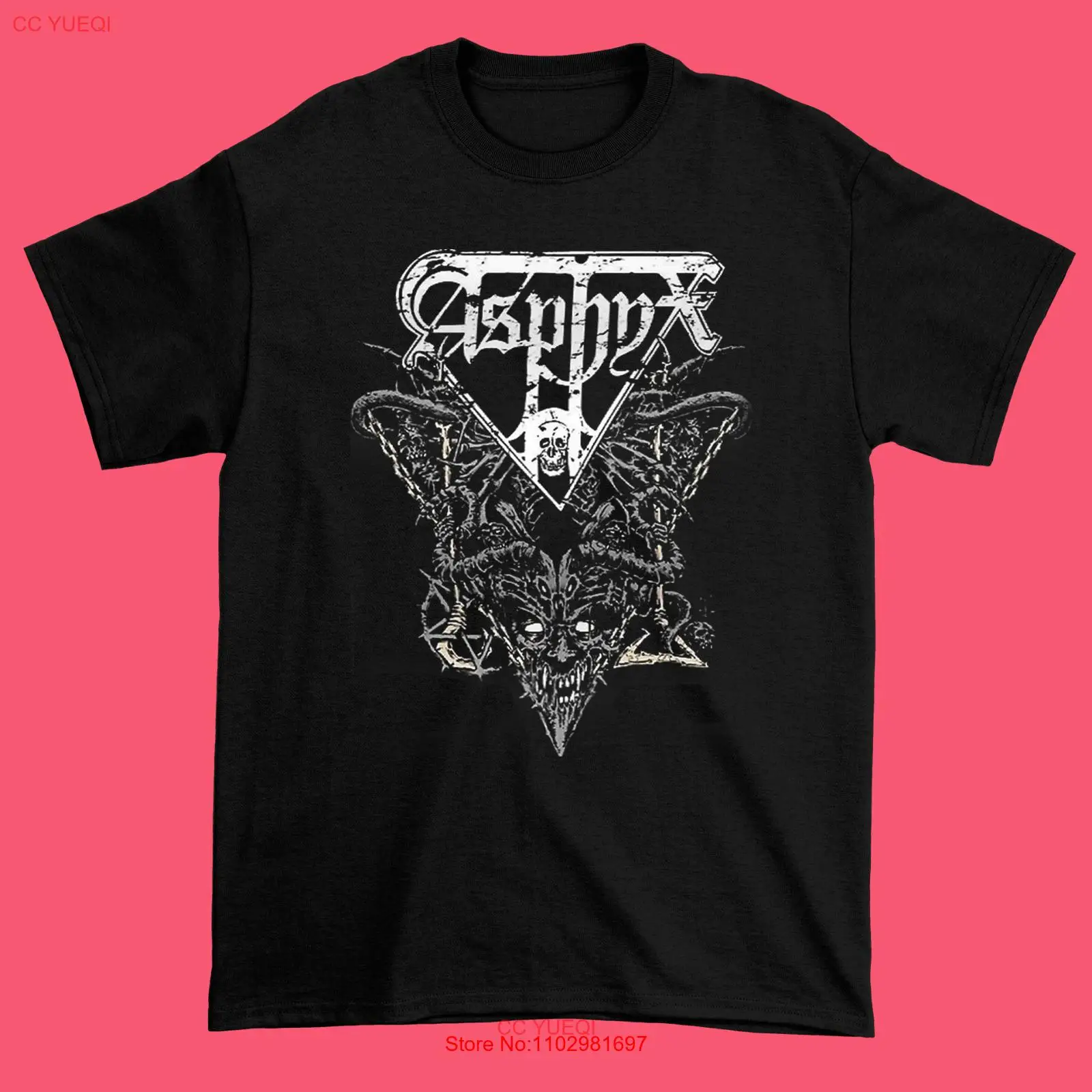 Новая рубашка Asphyx Mussic band Gift Family Black Men, все размеры