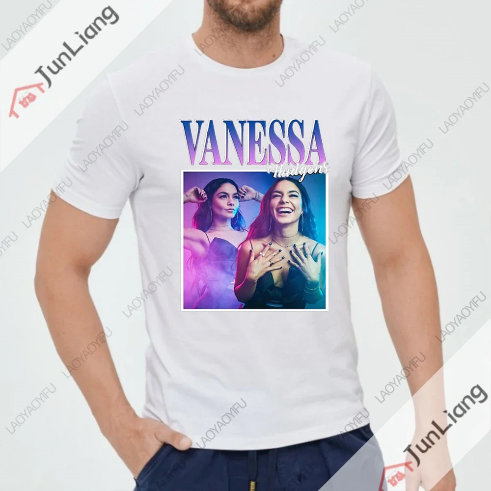 فانيسا هادجنز ملابس للرجال مروحة المغني الجرافيك تي شيرت خمر تي شيرتات قصيرة الاكمام الشارع الشهير Harajuku للنساء