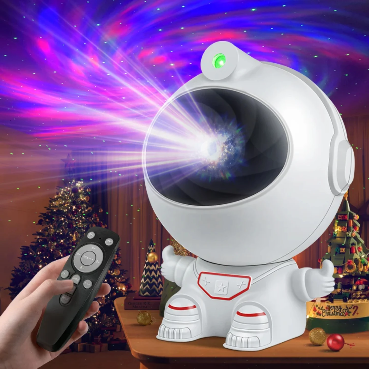 Creative Astronaut  Light Vortex Colorful Rotating Projection Light Laser Nebula Sky Projector Night Lights   Gift