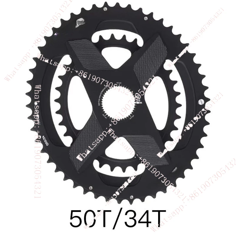 

Bicycle carbon fiber crank crank shaft integrated platter can be equipped with a power meter
