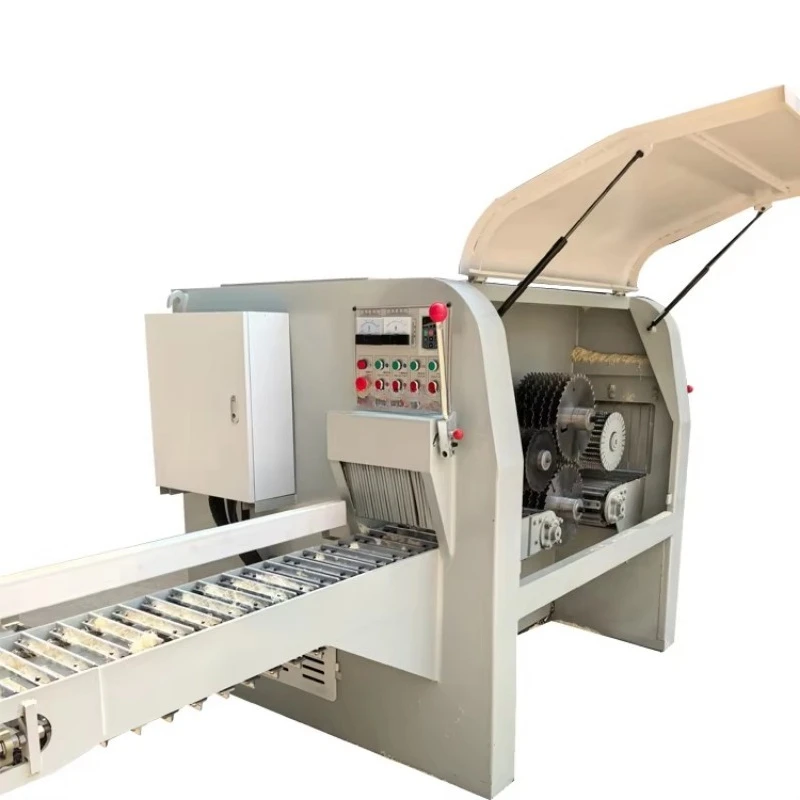 Heavy Duty Wood Multi Log Rip Saw Multiple Ripping Blade Saw Machine
