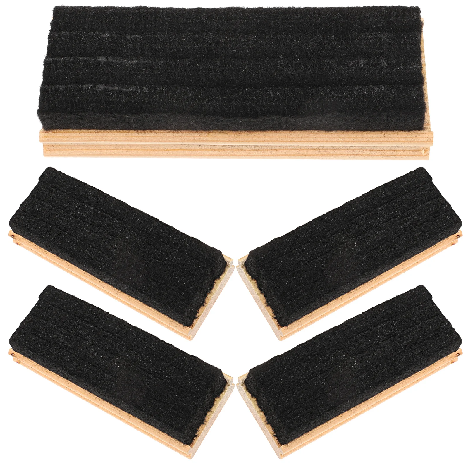 

5 Pcs Wool Felt Board Erasers Chalkboard Cleaner School Supplies Classroom Office Wooden Blackboard Wiper Kids White Rubber
