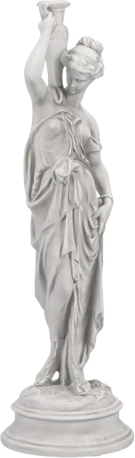 

Dione the Divine Greek Water Woman Indoor/Outdoor Garden Statue, Medium, 22 inches tall, Cast Stone Resin, Antique Stone Finish