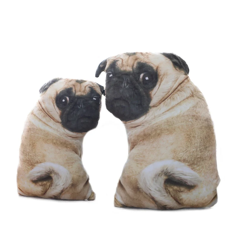 

Simulation Dog Plush Pug Toys Soft Lifelike Stuffed Animals Shar Pei Pug Plush Pillow Dolls Sofa Cushion Girls Gift