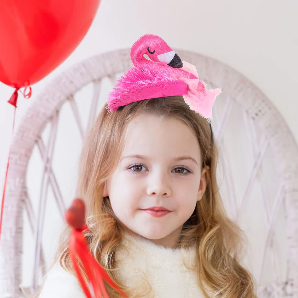 

Набор из 4 повязок на голову с фламинго для гавайской вечеринки, в тропическом стиле, для летнего пляжного образа, милые повязки с животными, декоративные повязки для женщин
