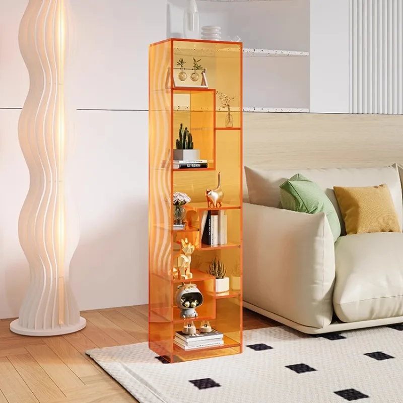Customizable Modern Luxury Acrylic Floor-Standing Shelves Counter Shopping Mall Retail Store Showcase Display Cabinet Design