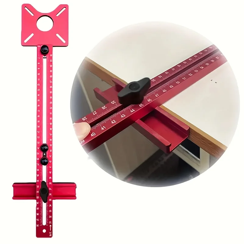 

4-in-1 Router Jig Kit - Aluminum Alloy Circle Cutting & Groove Bracket for Woodworking & Cabinet Making