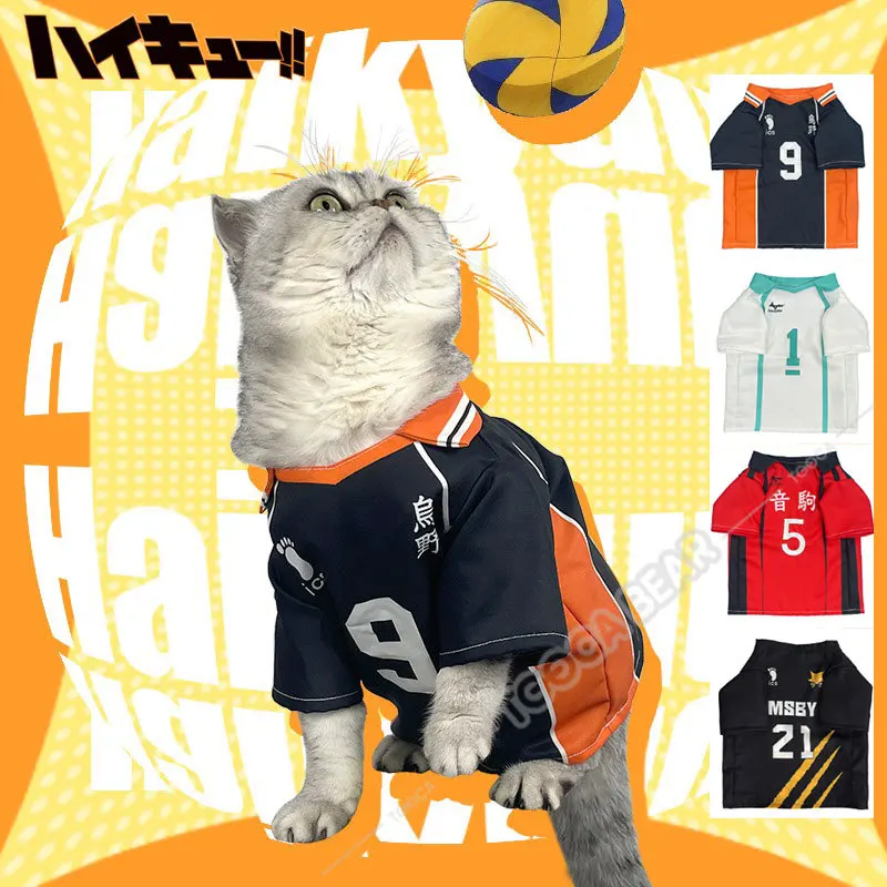 

Hinata Kageyama Cat Cosplay Uniform Costume Kenma Kotaro Bokuto Anime for Cats Dog Pet Puppy Kitten Halloween Party Clothes