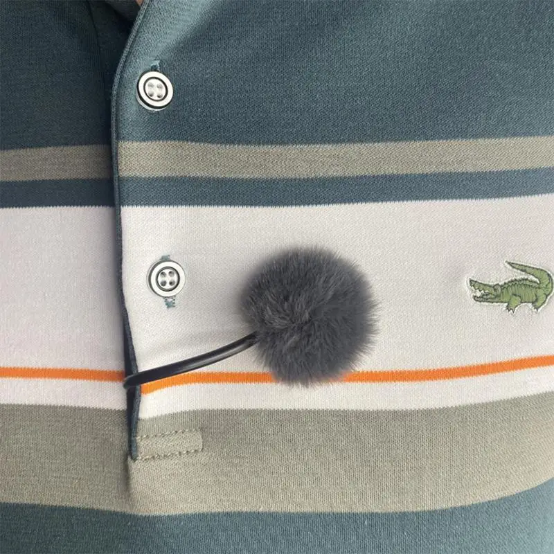 【YY34】【xxx】1Set Reusable Furry Soft Covers With Sticker That Provide A Shield Against The Wind For  Mics[ZH]