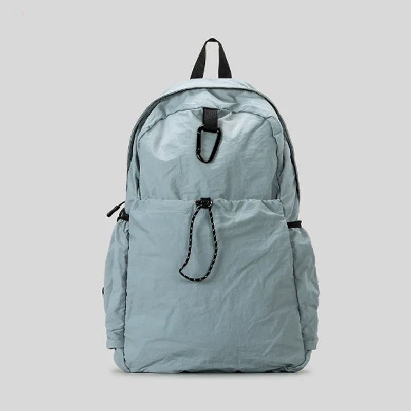 

Fashion Drawsting Backpacks for Women Casaul Large Capacity School Bags for Girls Lightweight Nylon Multiple Pockets Travel Bag