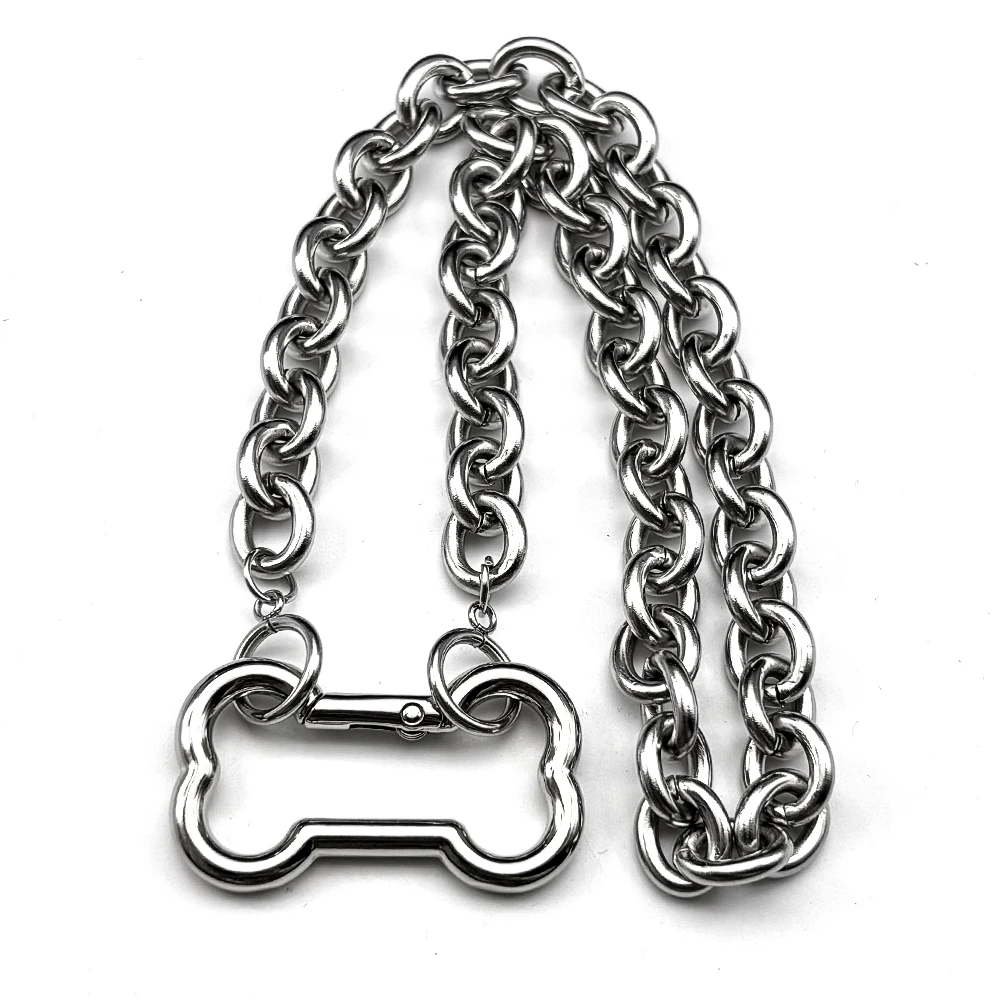 Punk-Hunde-Knochen-Anhänger-Halskette für Damen, Egirl, Edelstahl, silberfarben, cooles Accessoire, süßer DIY-Kettenschmuck, Goth – Detail 11