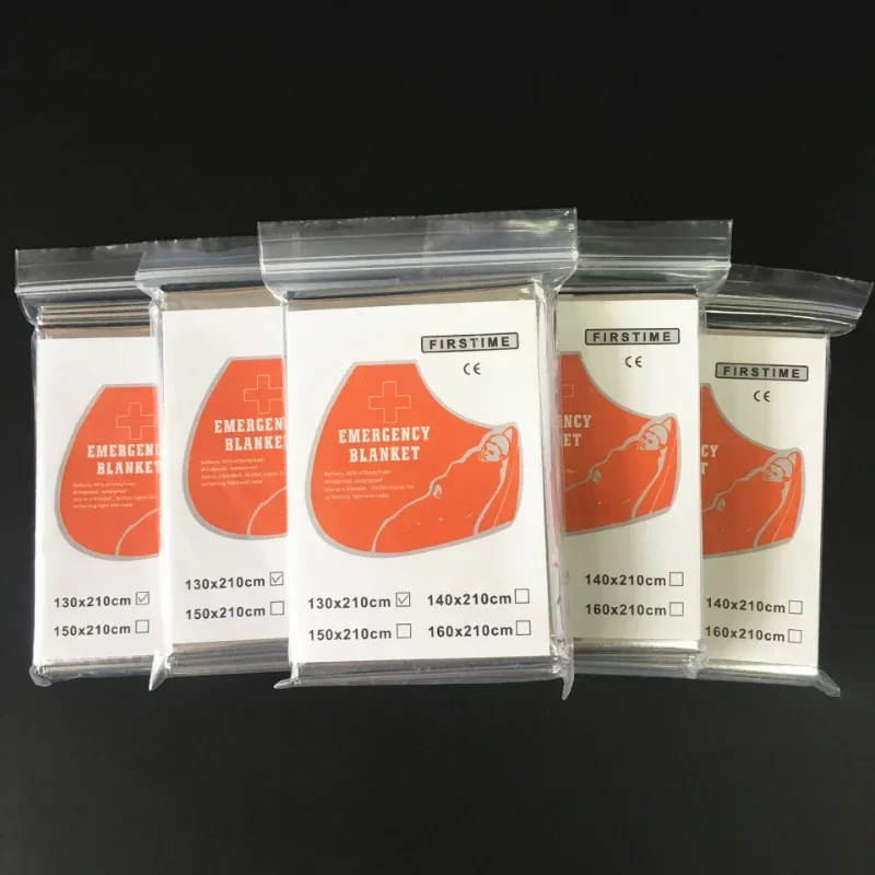 Multi - use Emergency Foil Thermal Blanket for Outdoor Survival, Rescue, First Aid, Explore, Camping, Hypothermia and Windproof