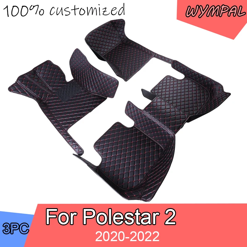 Car Floor Mats For Polestar 2 2020-2022 DropShipping Center Auto Interior Accessories Leather Carpets Rugs Foot Pads