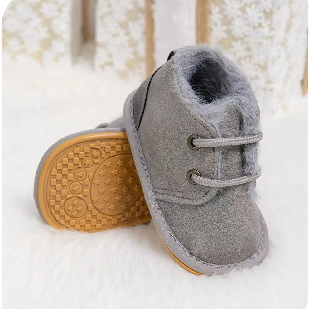 حذاء ثلج كاحل للأطفال ، برباط متعدد الألوان ، نعل مطاطي مانع للانزلاق ، حذاء سرير دافئ للأطفال ، صبي وفتاة ، قطيفة ، شتوي #4