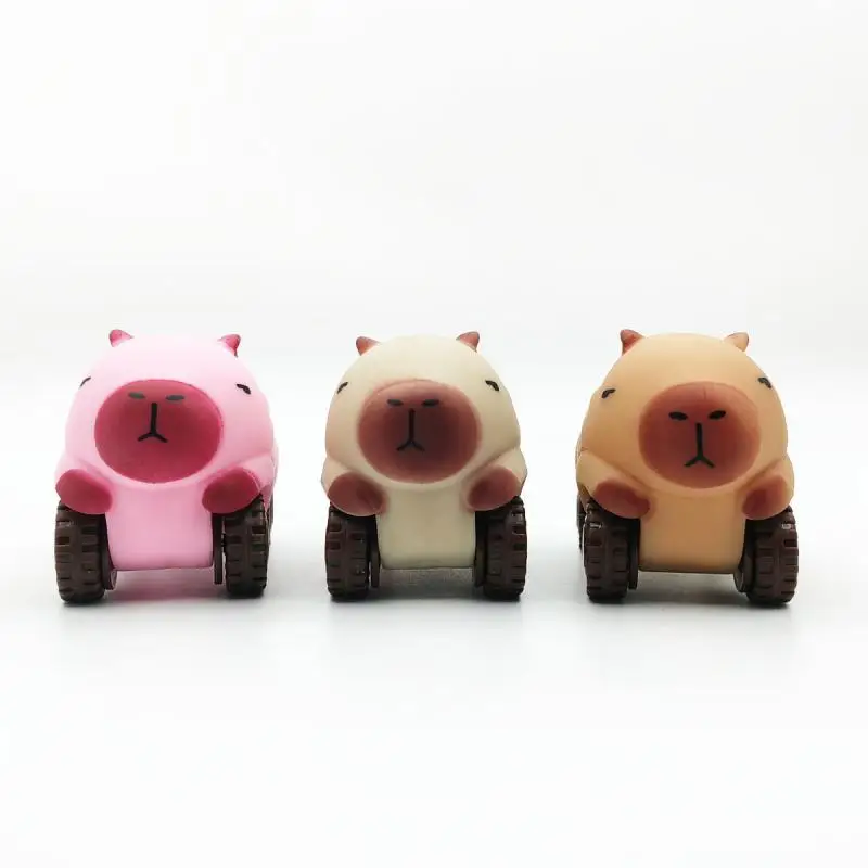 Anime Car Capibara Kawaii Boys Portable Stretch Car Funny Unzip Creativity Toy Decorate Child Pull Cart Gift Wholesale