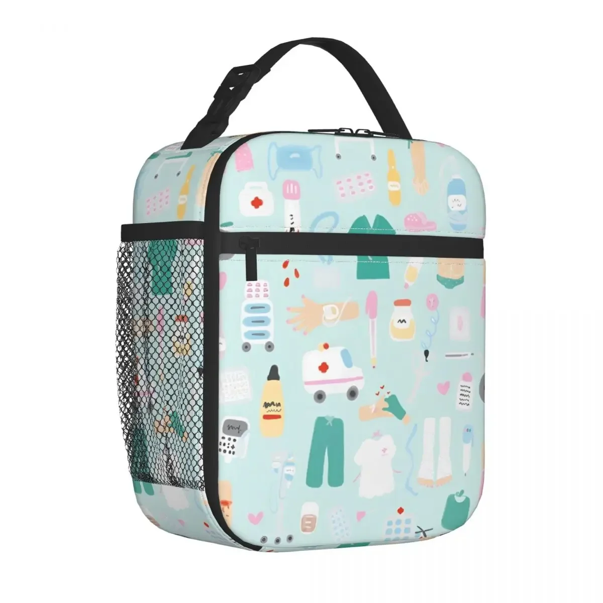 Enfermeras Insulated Lunch Bags Cooler Bag Lunch Container Doctor Nurse Medical Large Tote Lunch Box Bento Pouch School Travel