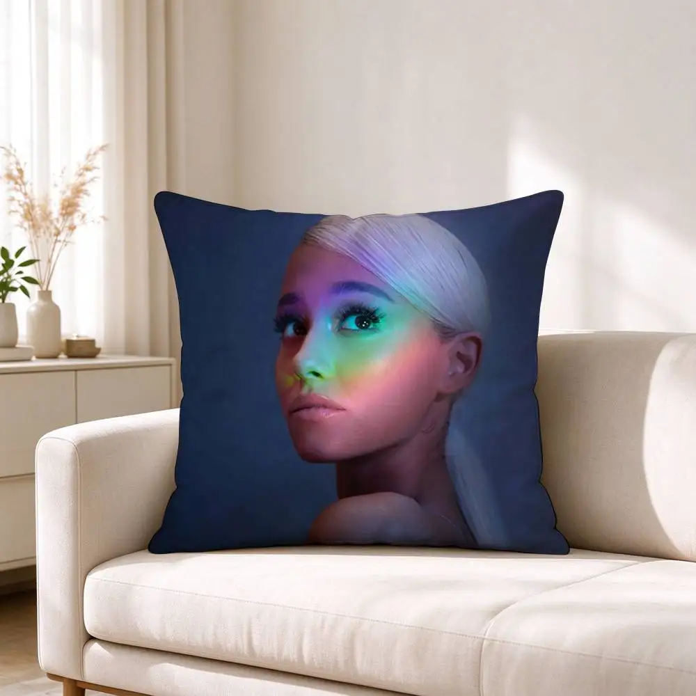 A-Ariana Grande Female Singer Square Double-Sided printed Pillow Case Bedroom Bedside Pillow Sofa Cushion Cover 3