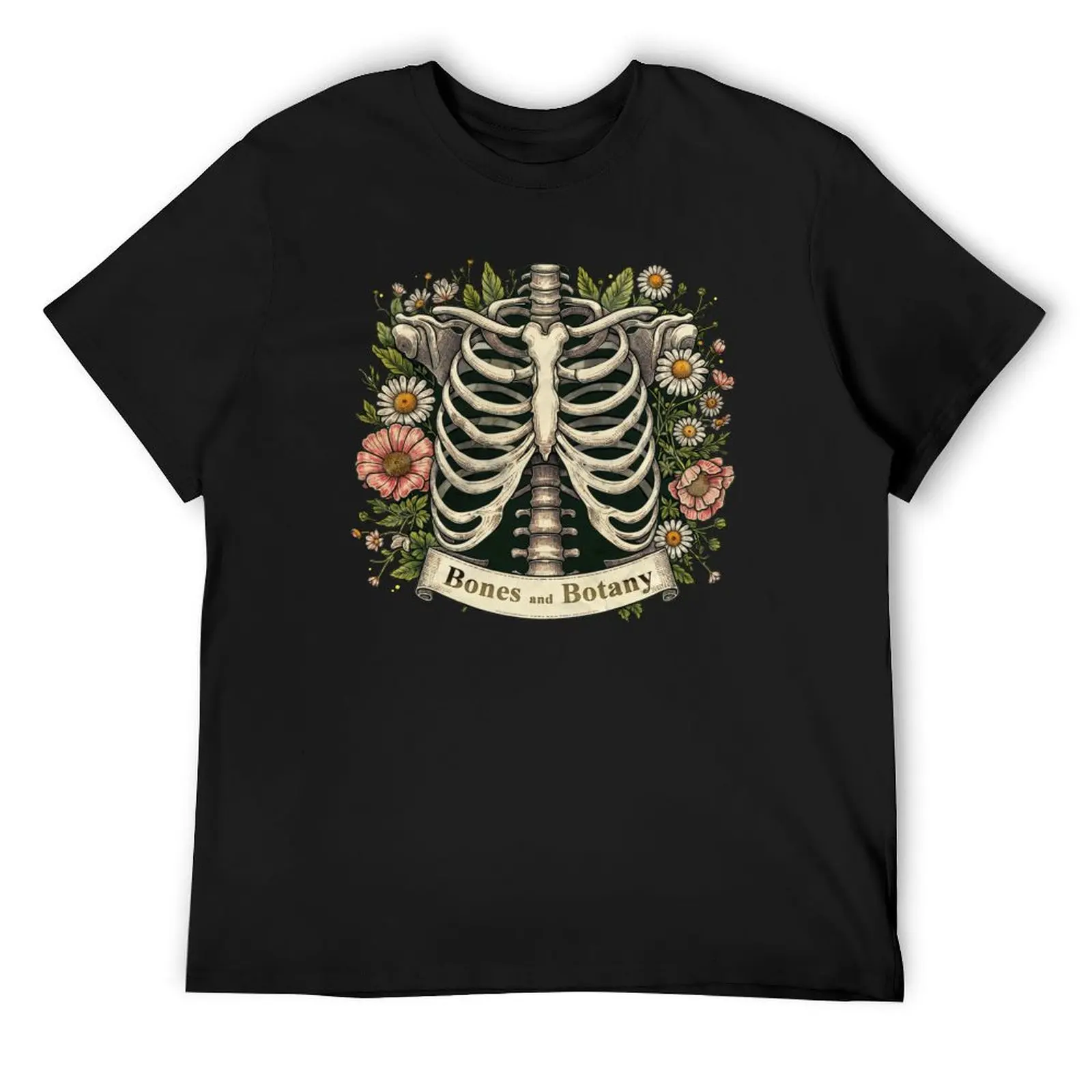 

bones and botany, ribcage, torso, Anatomy Art, ribcage roses and butterflies, thoracicy, leaves anatomy Ribcage, rib cag T-Shirt