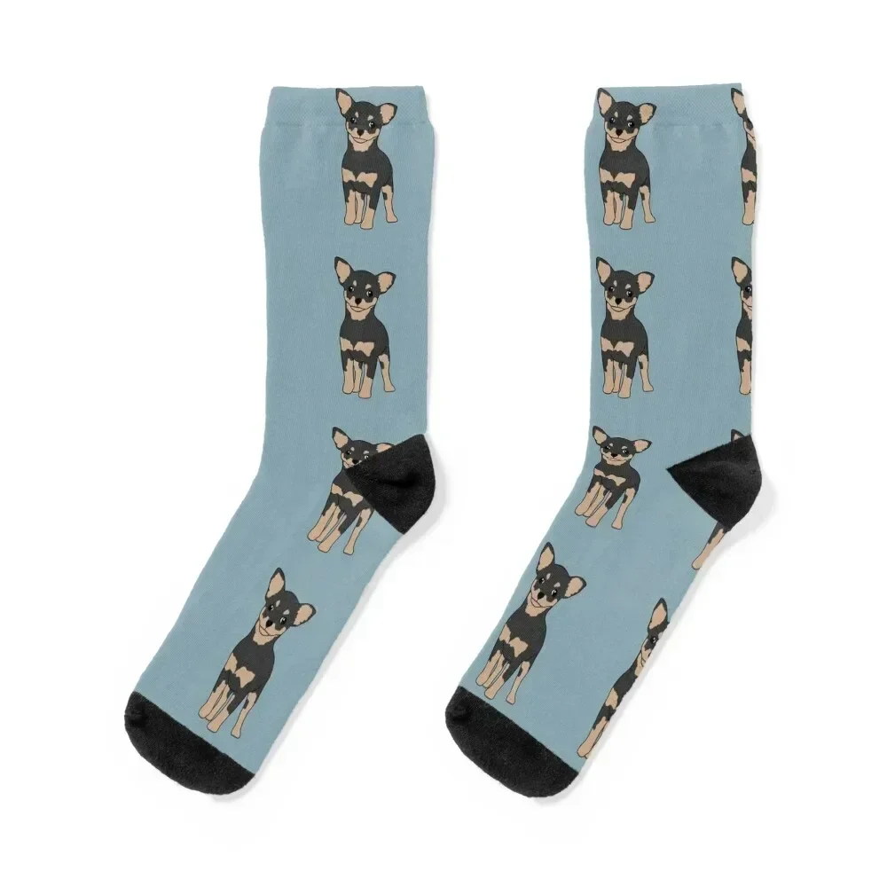 

Black and Tan Chihuahua Socks Run crazy aesthetic anime Socks For Men Women's