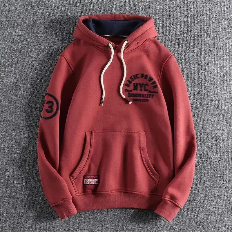 

Мужской свитшот в стиле Харадзюку, теплый однотонный худи, свитшот, винтажная уличная одежда в стиле 90-х, дешевый цельный топ