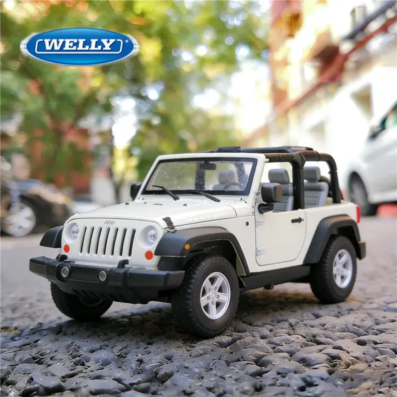

WELLY 1:24 Jeep Wrangler Rubicon SUV Alloy Car Model Diecast Metal Off-road Vehicles Car Model High Simulation Children Toy Gift