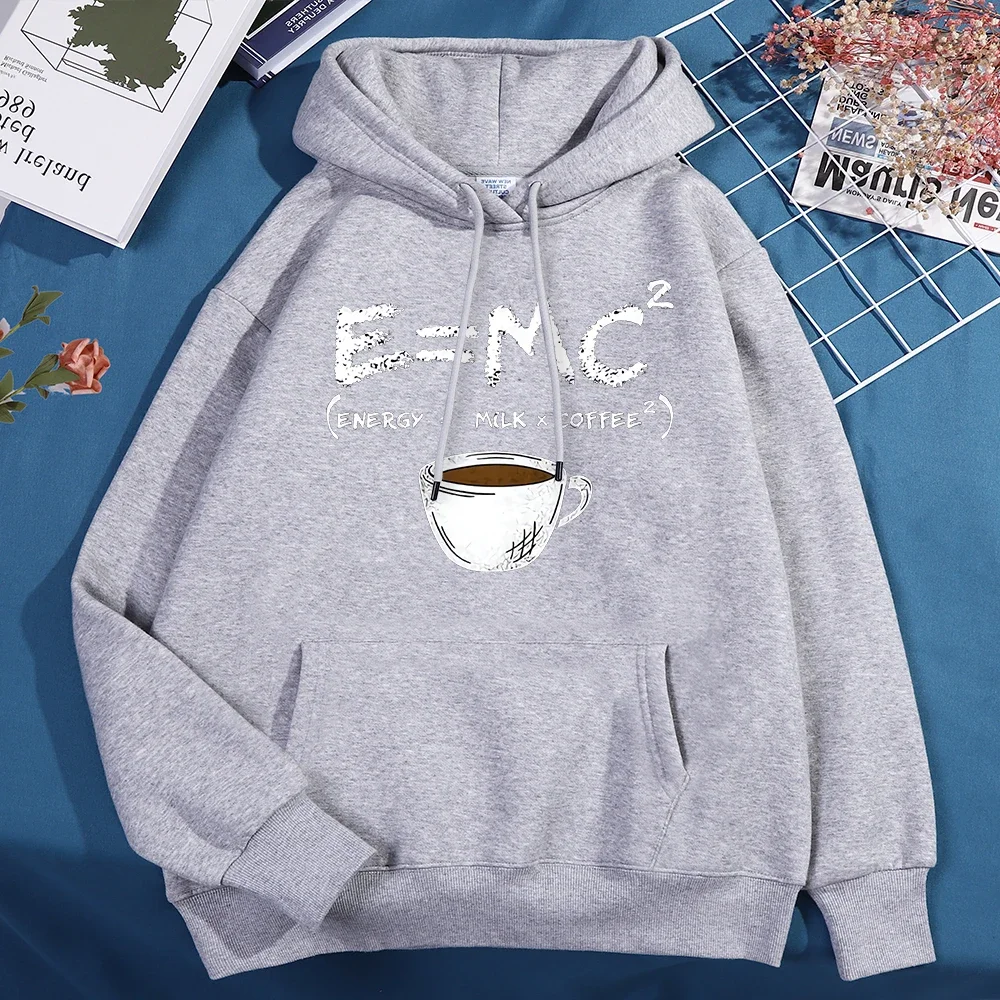 Energy Milk Coffee Fun Recipe Hoodie for Women Cute Fitness Clothing Pattern Loose Sweatshirt Autumn Pullover Couple Hoodie Y2K