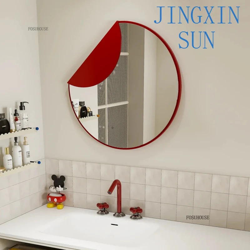 Nordic smart bath mirrors dopamine wash basin  wall mounted with light bathroom  French toilet defogging
