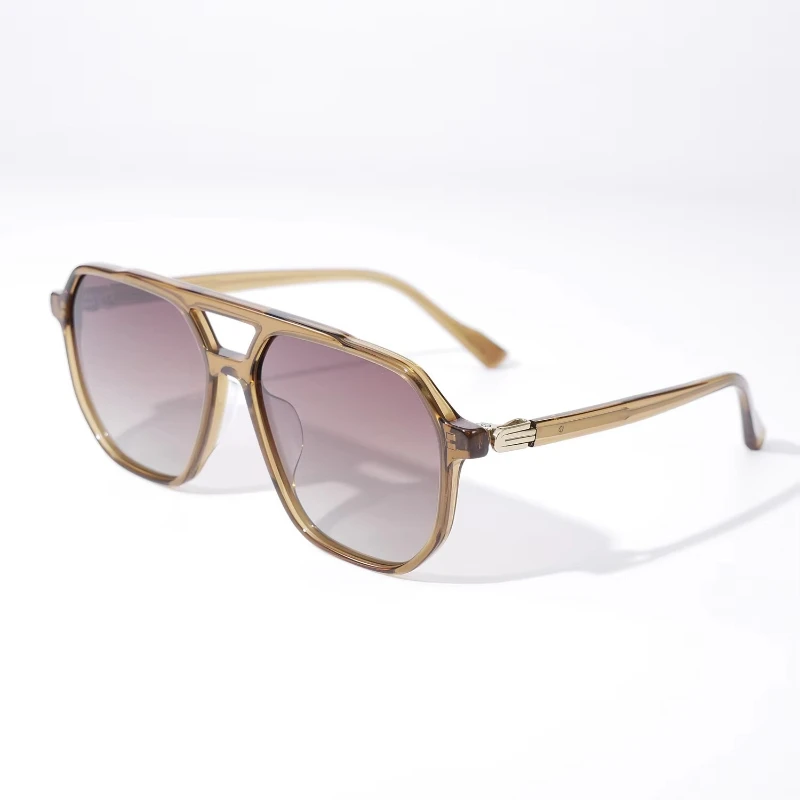 

High-quality designer pilot-style large frame men's sunglasses women's big face fashion black trendy polarized sunglasses UV400