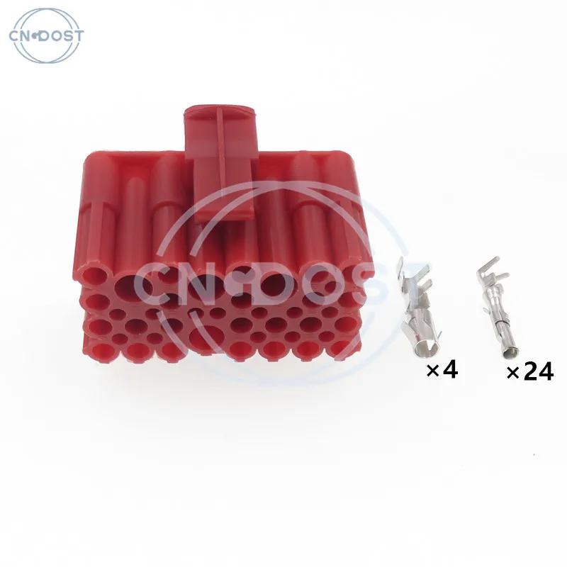 1 Set 28 Way Red Auto Composite Socket AC Assembly 926673-1 High Quality Automobile Wiring Harness Unsealed Plug