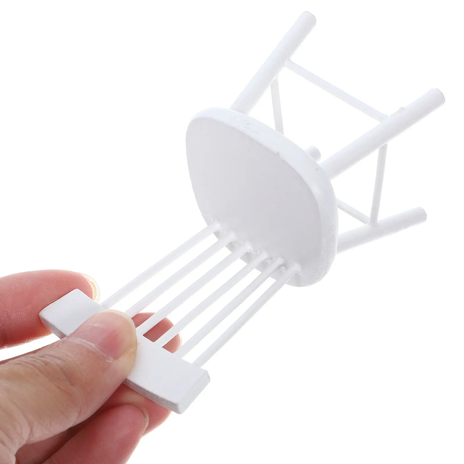 

Набор: белый круглый винтажный миниатюрный деревянный стол и стулья для гостиной, в деревенском стиле, для микроландшафта дома