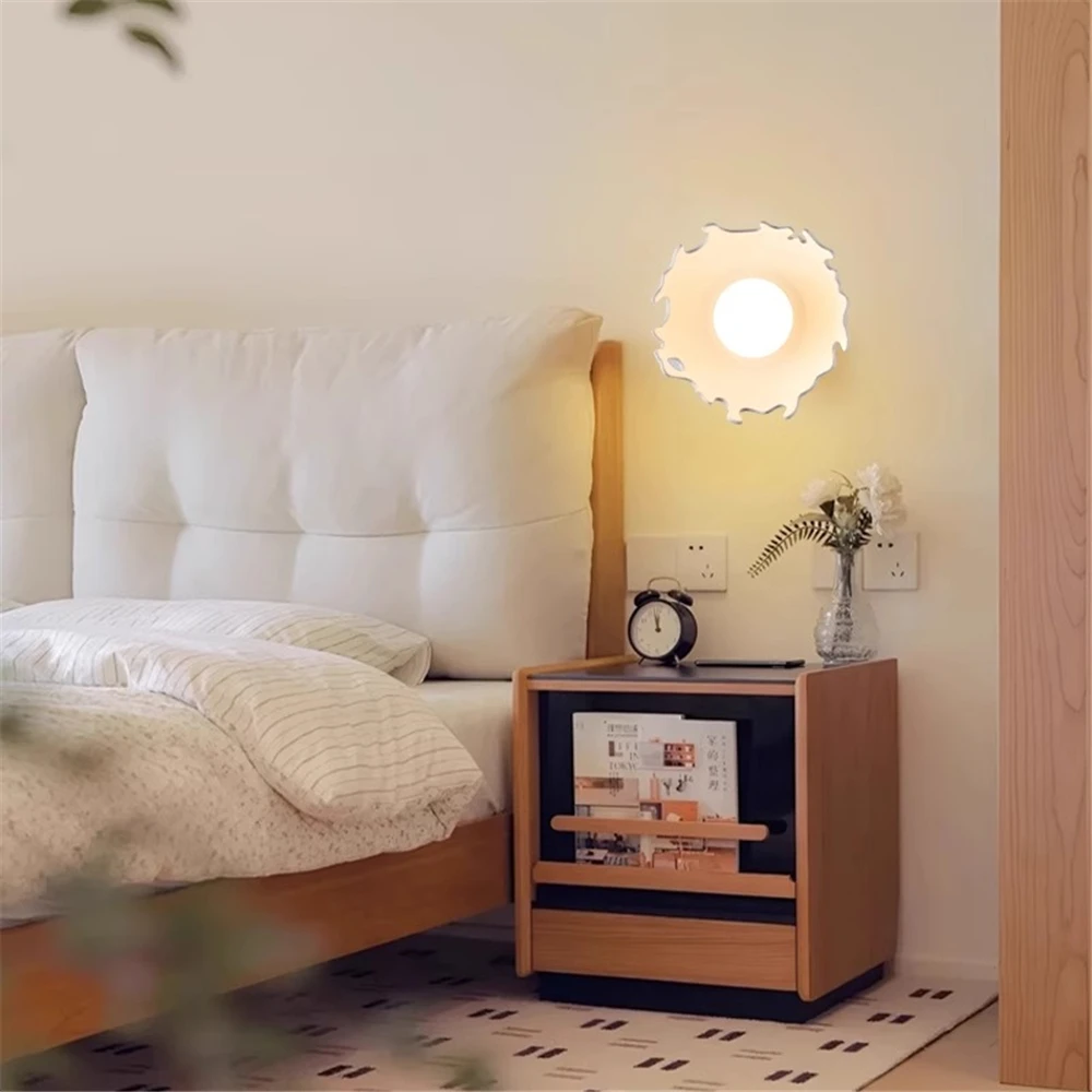 Broken Eggshell Resin Iron Pe Led Wall Lamp Children Kindergarten Corridor Aisle Study Stairs Home