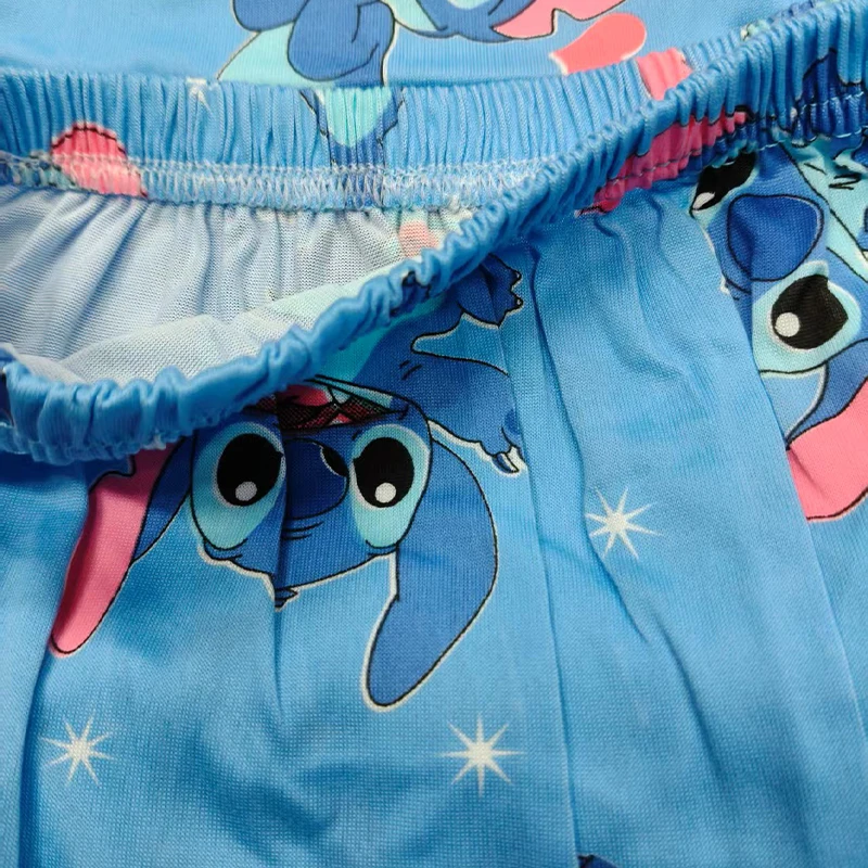2pcs Stitch Printed Pajama Set for Kids, Long Sleeve Top & Pants, Round Neck, Stitch Home Wear Set for Boys and Girls image 6