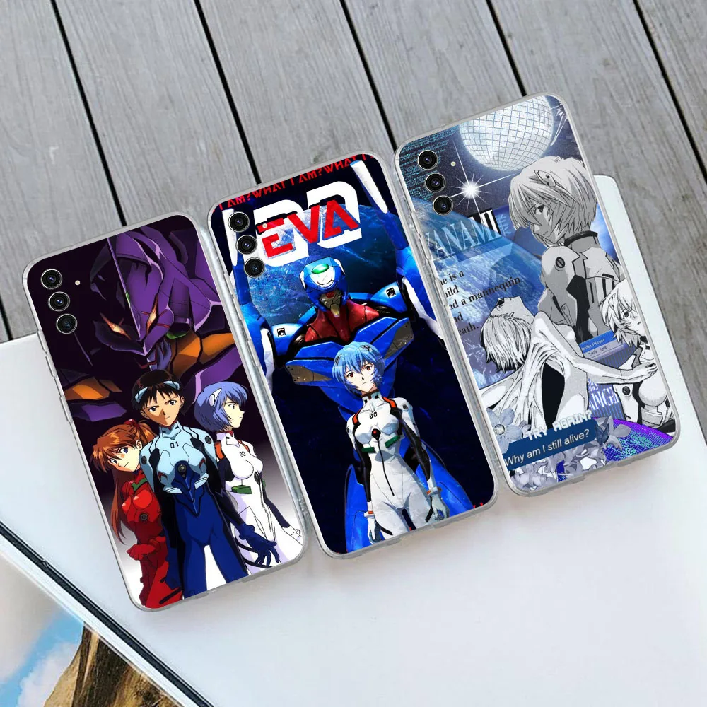 KK-51 نيون G-Genesis E-Evangelion حافظة شفافة لهاتف سامسونج A54 A35 A15 A14 M23 A23 A02S A25 A34 A52S A04S M52