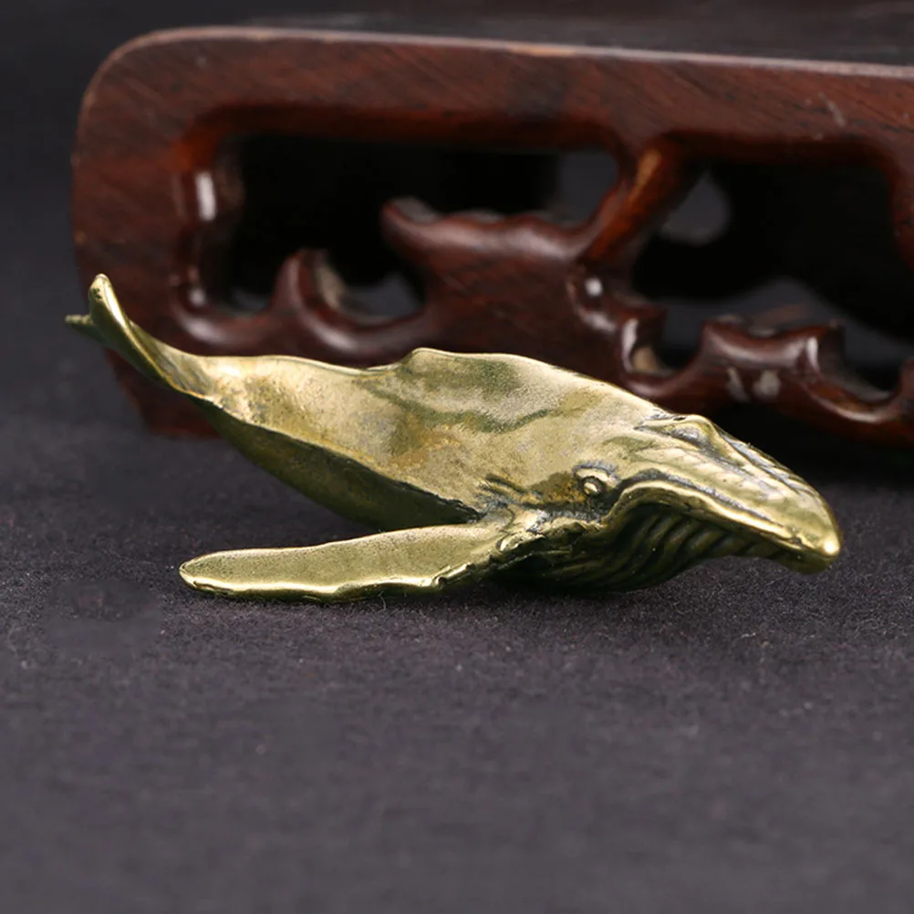 

Copper Copper Tea Pet Retro Style Desktop Decor Vintage Whale Tabletop Whale Ornament Ornament Home Office Desk Accessory